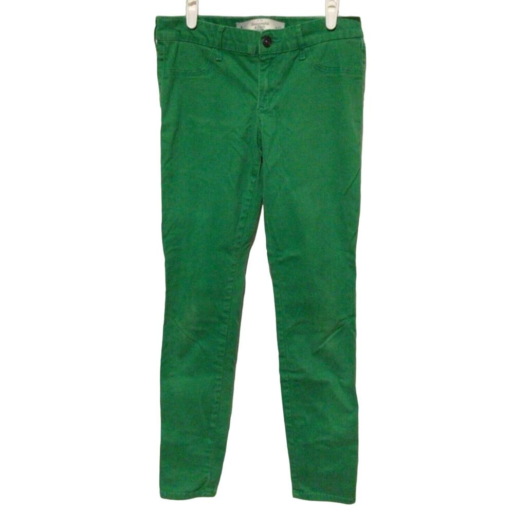 Abercrombie & Fitch Women’s Green Stretch Straight Leg Jeans Size 4 Casual Pants